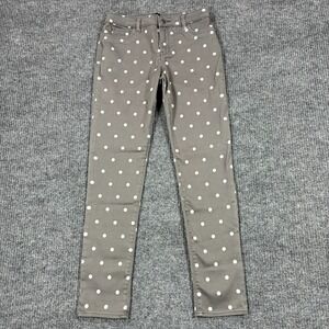 GAP Denim Womens Size 14 Gray White Polka Dot Regular Stretch Jegging Pants